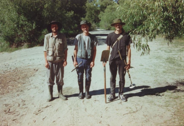 The Swiss Brothers and Friend Prospecting in New Zeland on the Arrow River